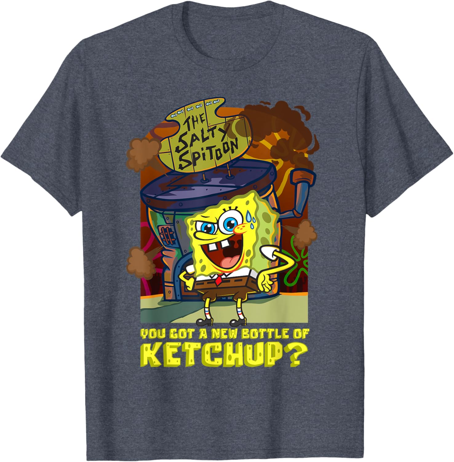 Mademark SpongeBob Salty Spitoon Ketchup Fun T-Shirt for Fans - 10