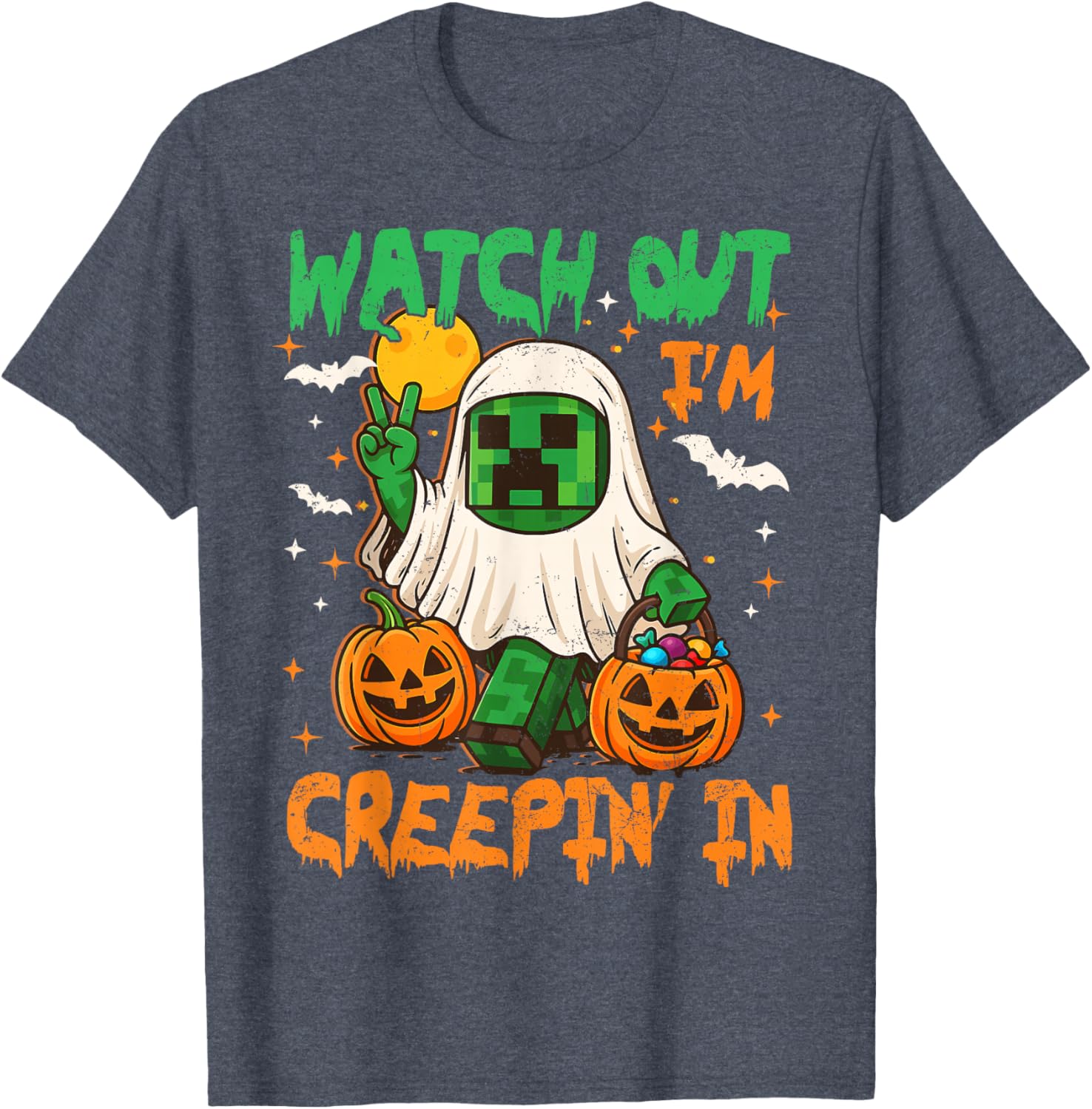 Spooky Pixel Ghost T-Shirt for Boys - Perfect Halloween Costume Fun - 10
