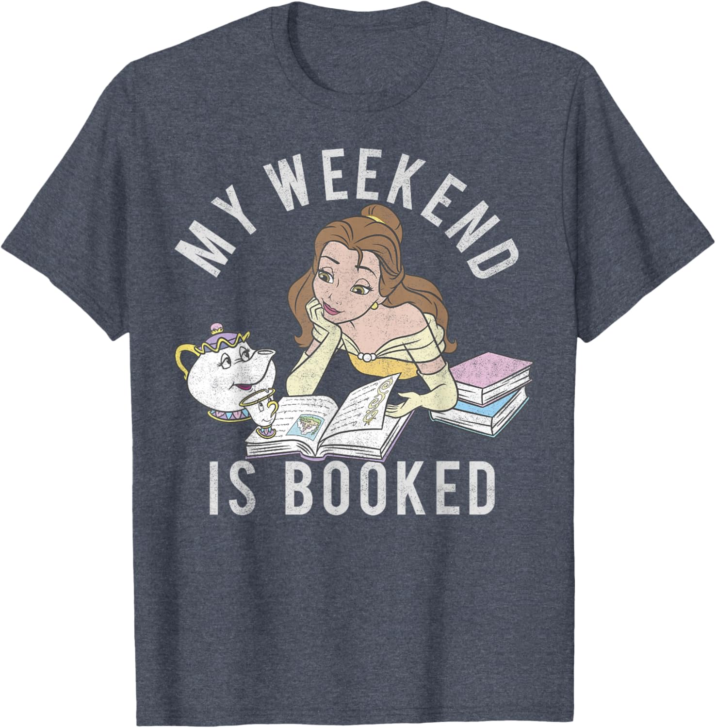 Disney Beauty and the Beast Belle My Weekend Is Booked T-Shirt Small - 8