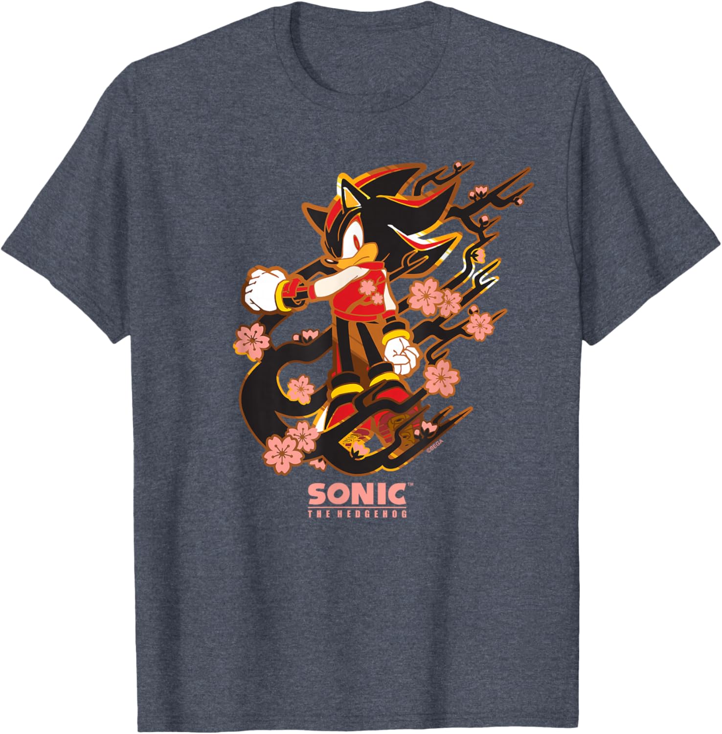 Sonic the Hedgehog Shadow T-Shirt with Cherry Blossoms Design - 15