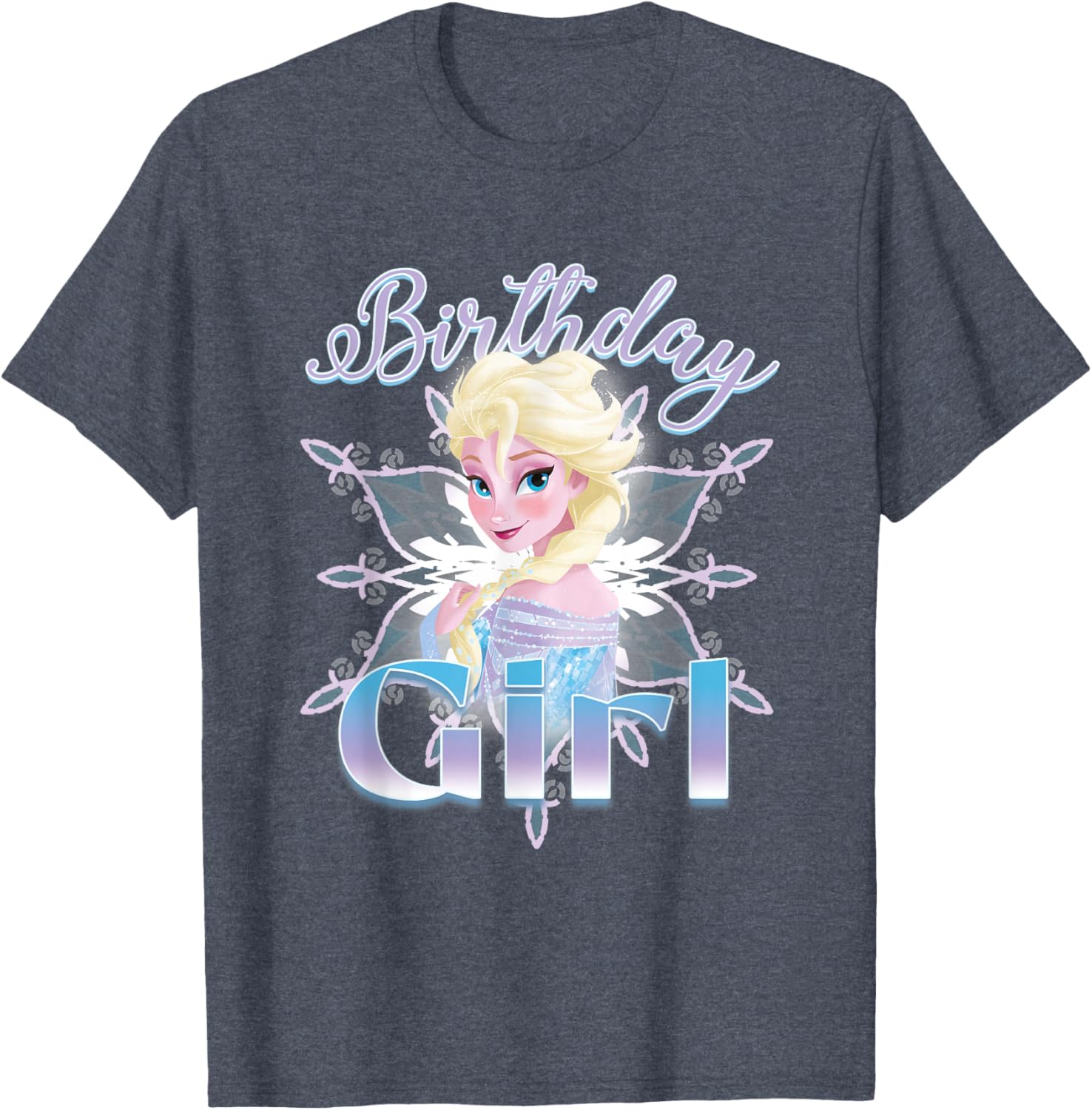 Disney Frozen Elsa Birthday Girl T-Shirt for Girls - Cute Graphic Tee - 13