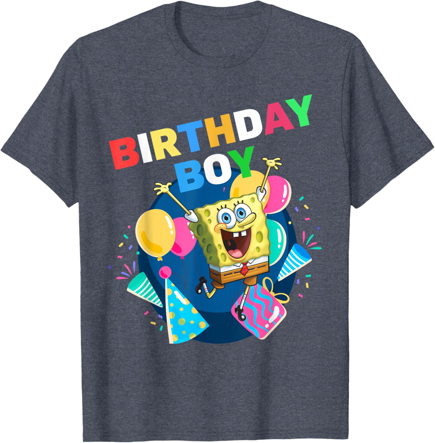 Mademark SpongeBob SquarePants Birthday Boy Celebration T-Shirt for Kids - 19