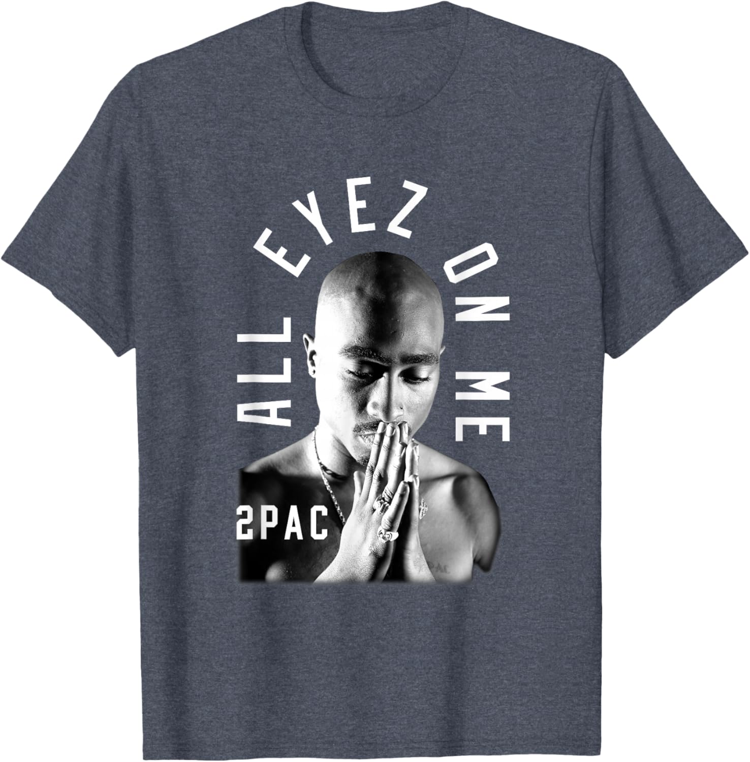 Tupac Shakur Classic Fit T-Shirt - Black Cotton Polyester Short Sleeve - 1