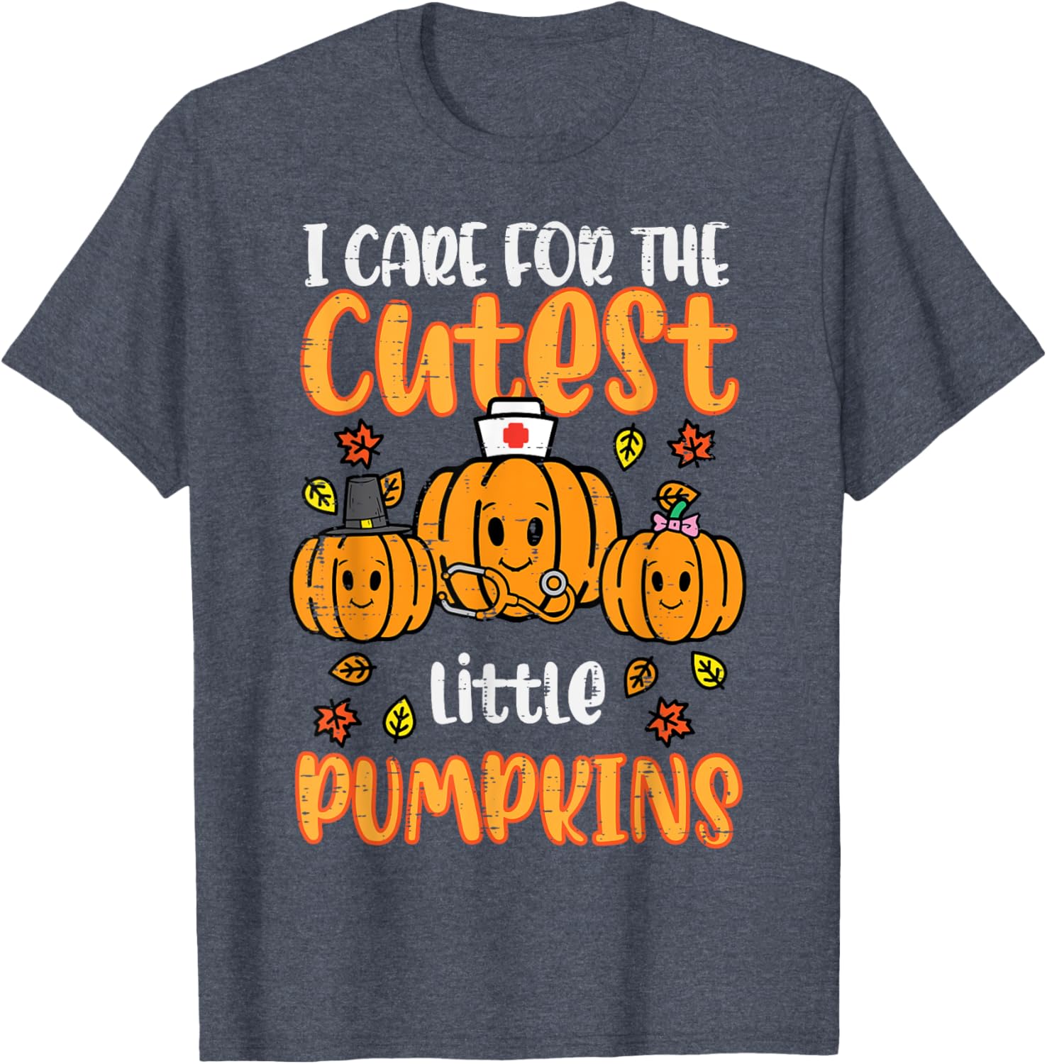 Festive Pumpkins Nurse Halloween Scrub Top for Fall and Thanksgiving Women - 18