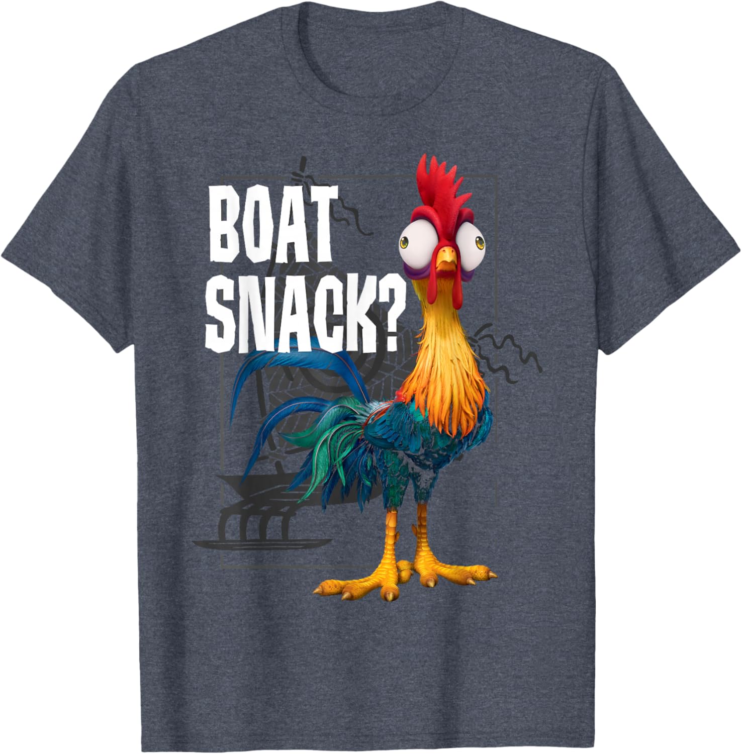 Disney Moana Hei Hei Boat Snack T-Shirt Vintage Style for Fans - 12