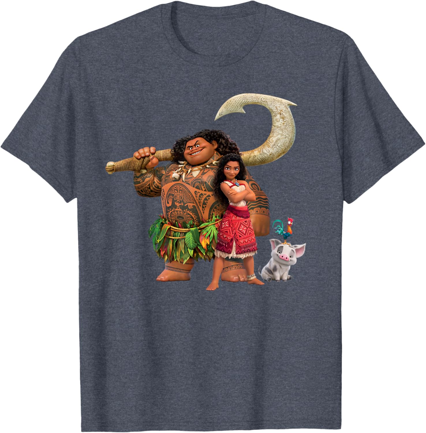 Disney Moana Adventure T-Shirt with Maui Pua Heihei for Kids - 13