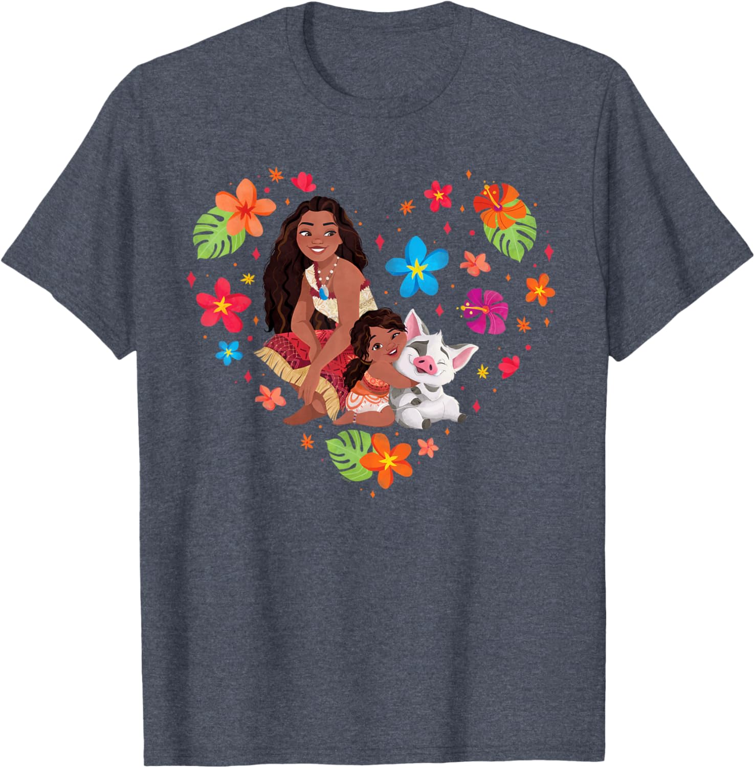 Disney Moana Tropical Heart Sisters T-Shirt with Moana Simea and Pua - 12