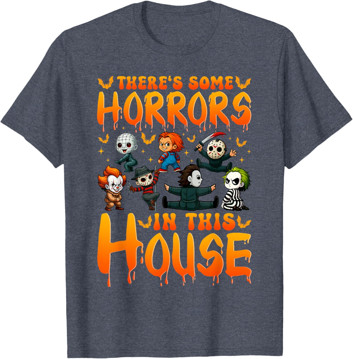 Funny Horror Characters T-Shirt for Spooky Style Lovers - 13