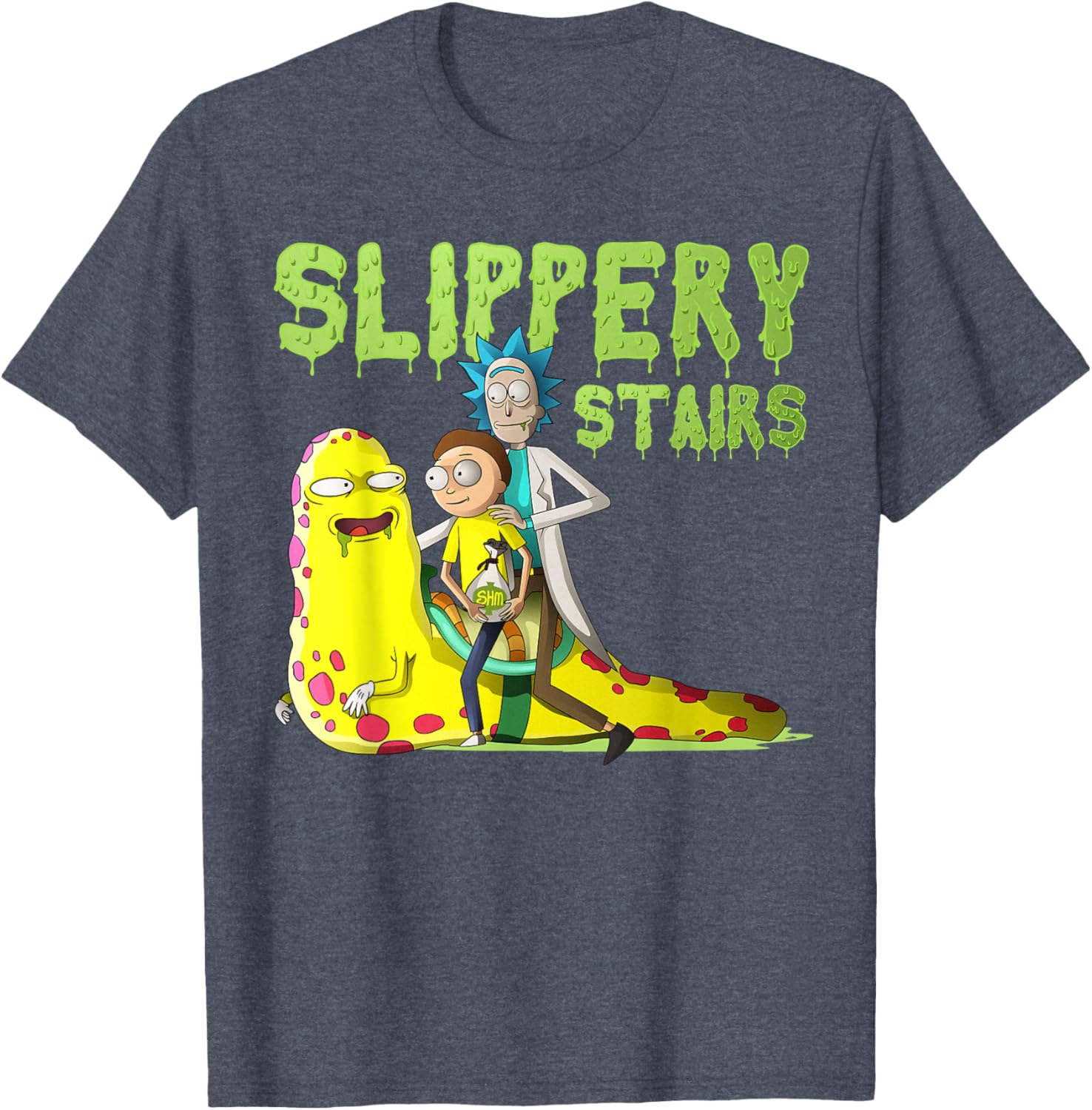 Rick and Morty Slippery Stairs T-Shirt Fun Graphic Tee for Fans - 4