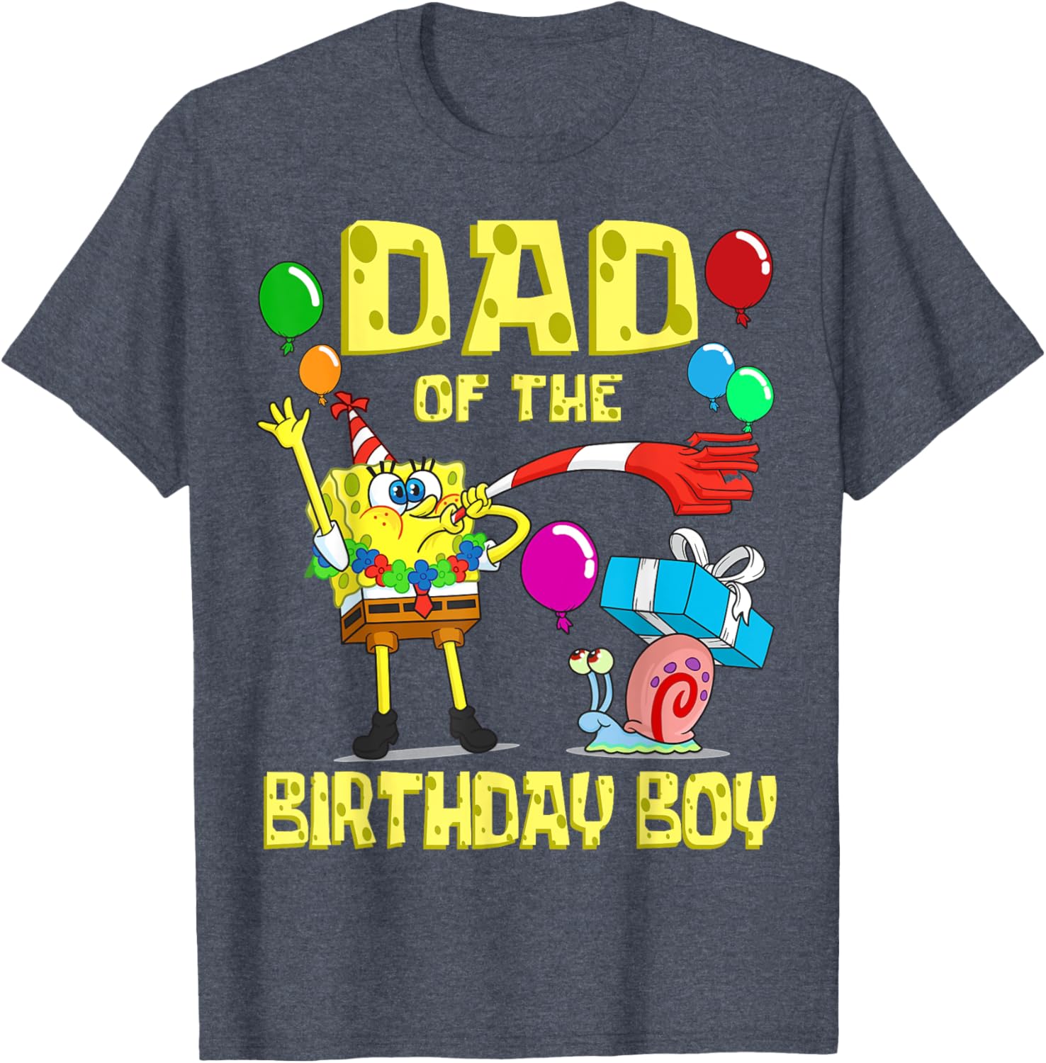 SpongeBob Daddy of the Birthday Boy Theme T-Shirt for Fun Parties - 19