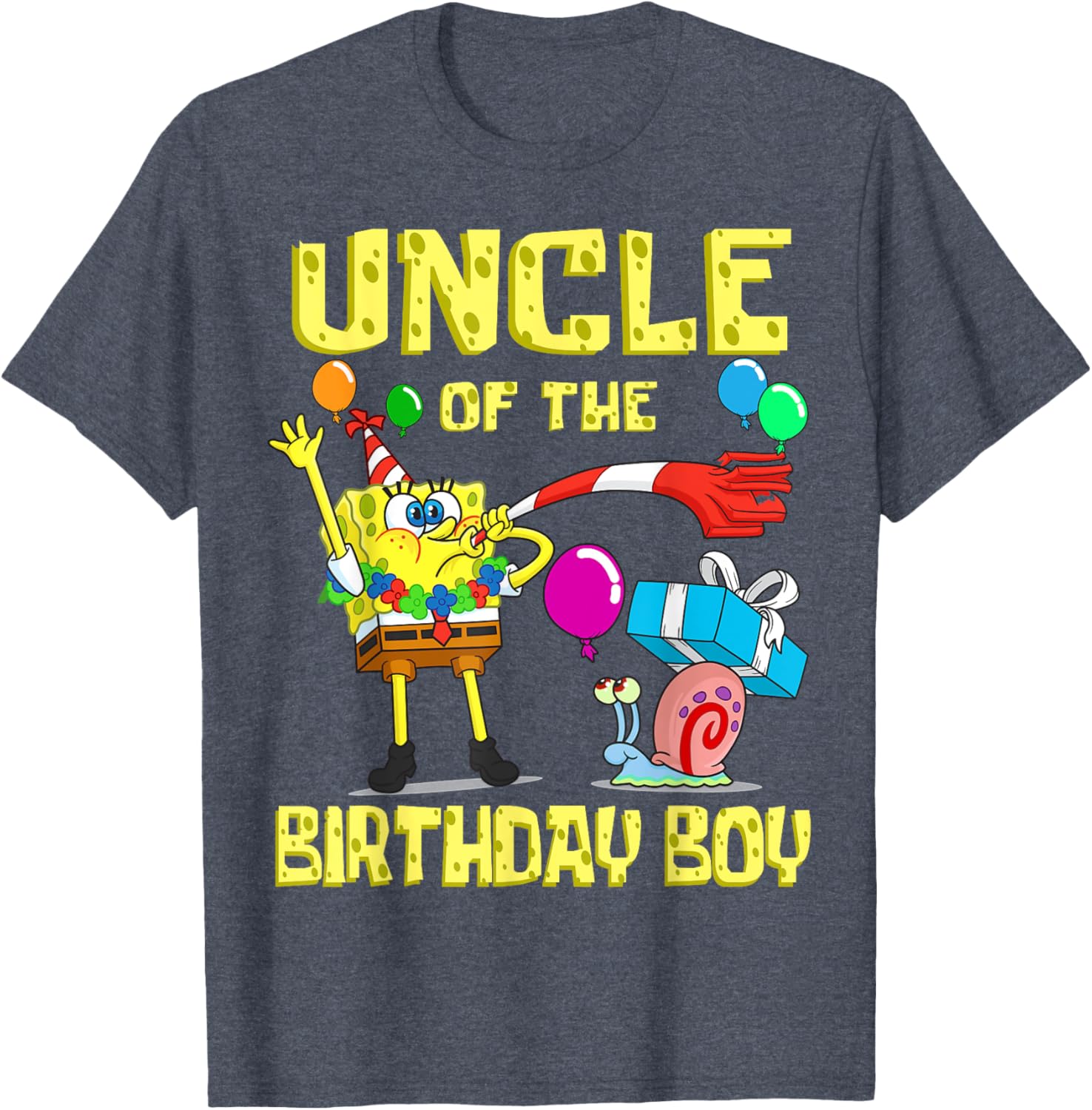 Mademark x SpongeBob SquarePants Birthday Party Uncle T-Shirt for Kids - 7