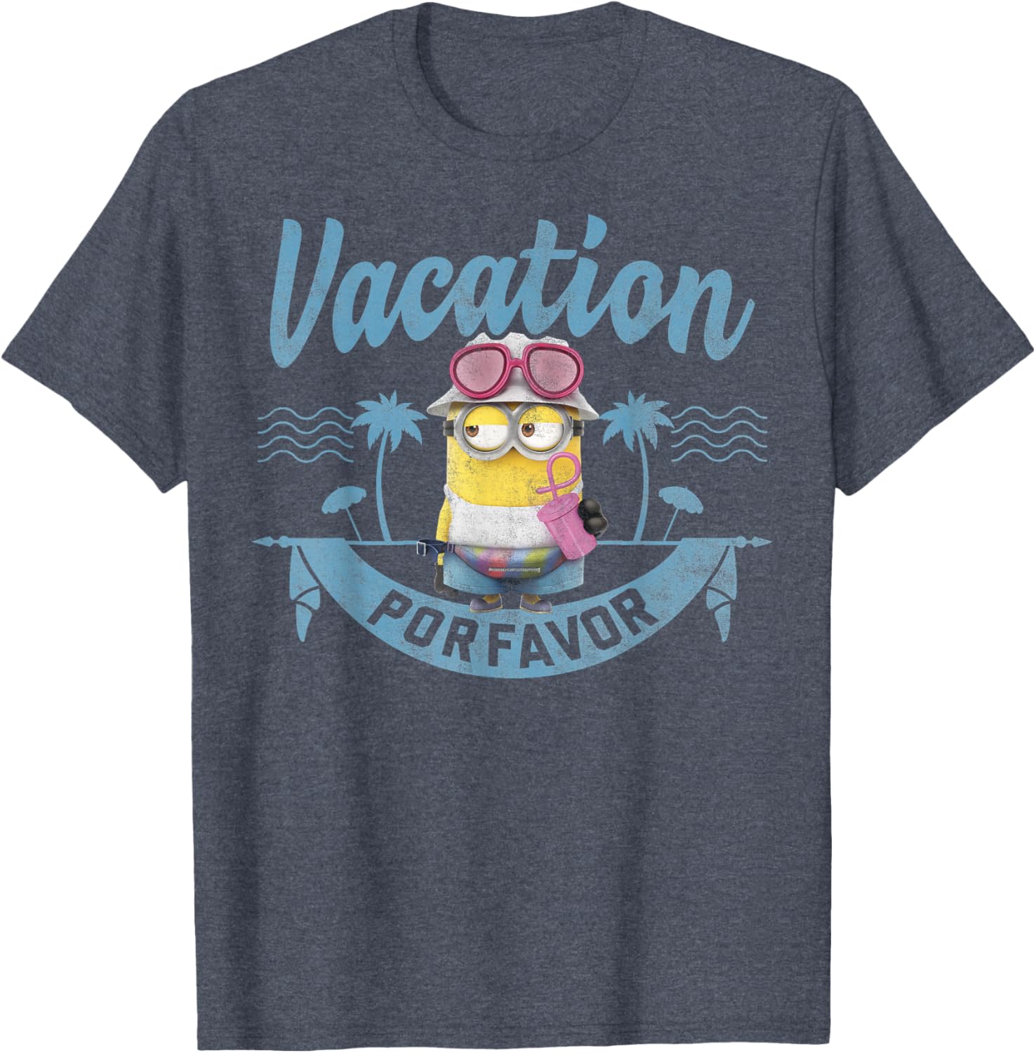Despicable Me Minions Vacation Por Favor Graphic T-Shirt for Fun Lovers - 3