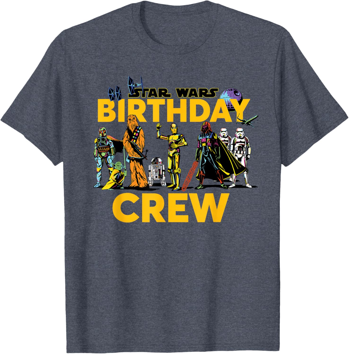 Star Wars Birthday Crew Matching T-Shirt for Classic Characters Fans - 21