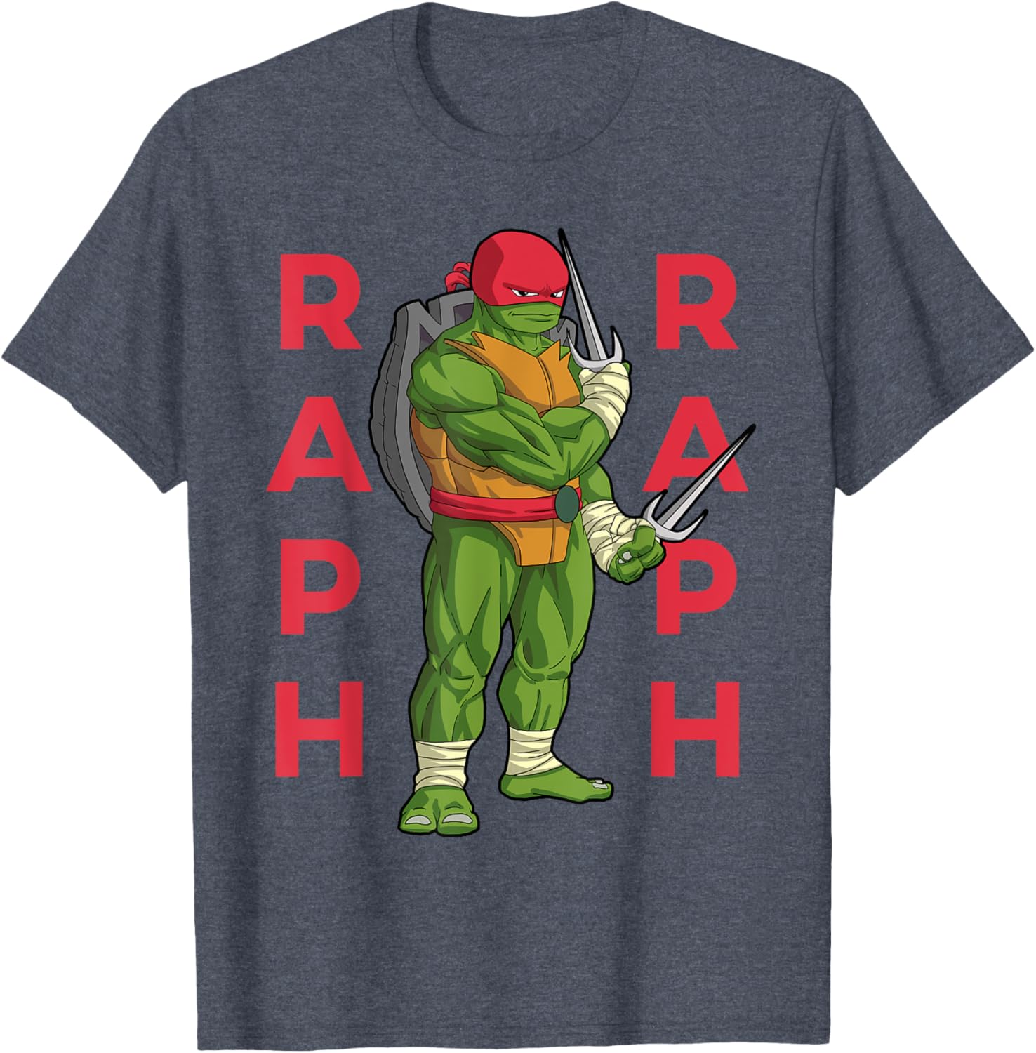 Raphael TMNT Sai Jutsu T-Shirt in Action Pose - Stylish Apparel for Fans - 3