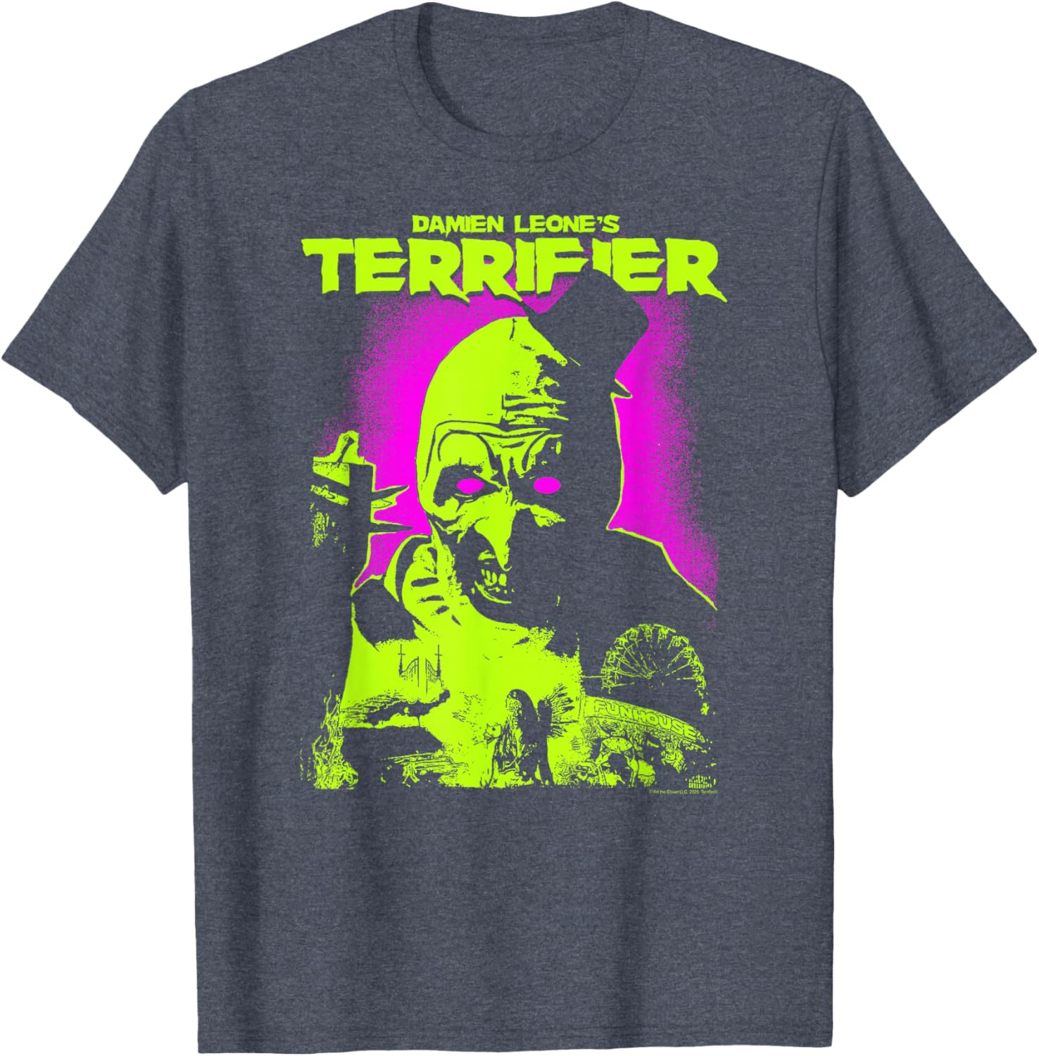 Terrifier Glowing Eyes Neon Horror T-Shirt Art Poster for Fans - 7