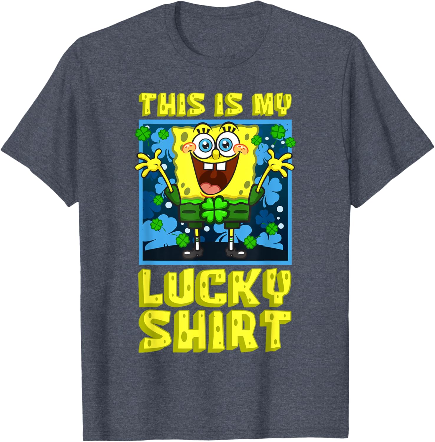 Mademark SpongeBob Lucky Shirt St Patrick's Day Clover Fun T-Shirt - 5
