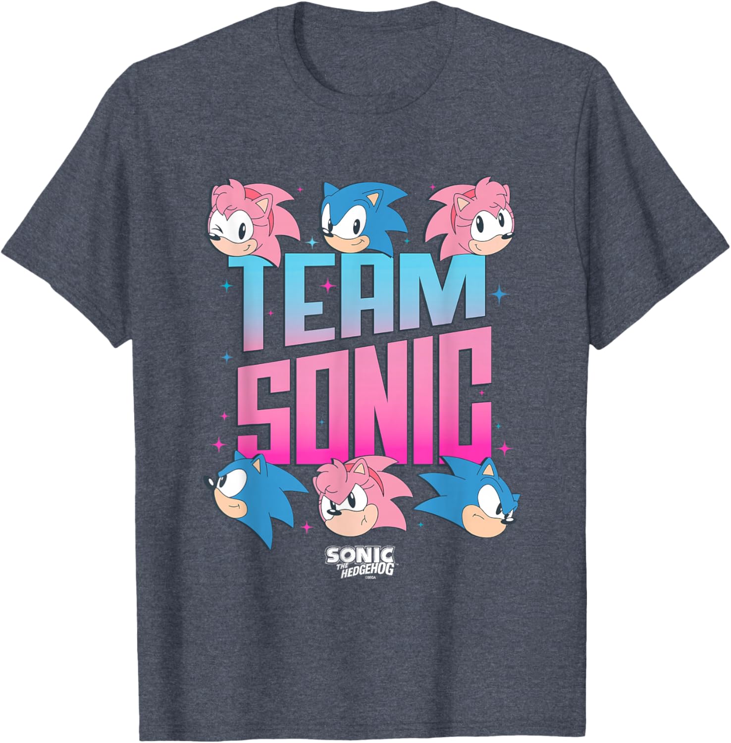 Sonic The Hedgehog Team Amy Rose Retro Logo T-Shirt for Fans - 13