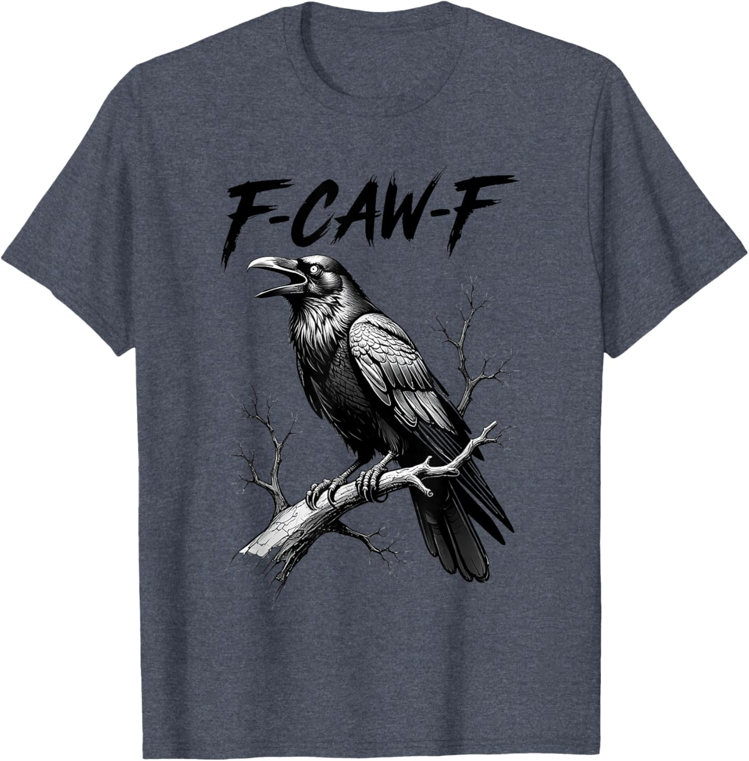 Funny Black Crow Lover T-Shirt - Dark Humor Black Bird Design - 18