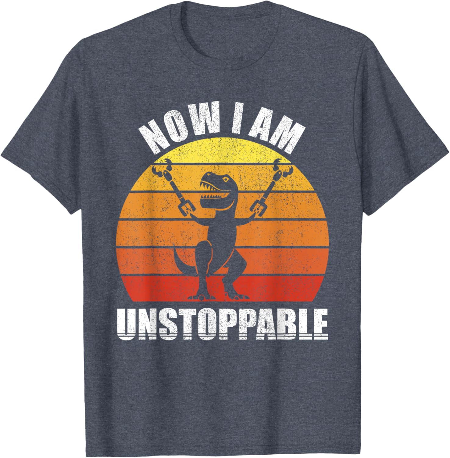 Funny Retro Unstoppable T-Rex Shirt Vintage Gift for Dino Lovers - 4