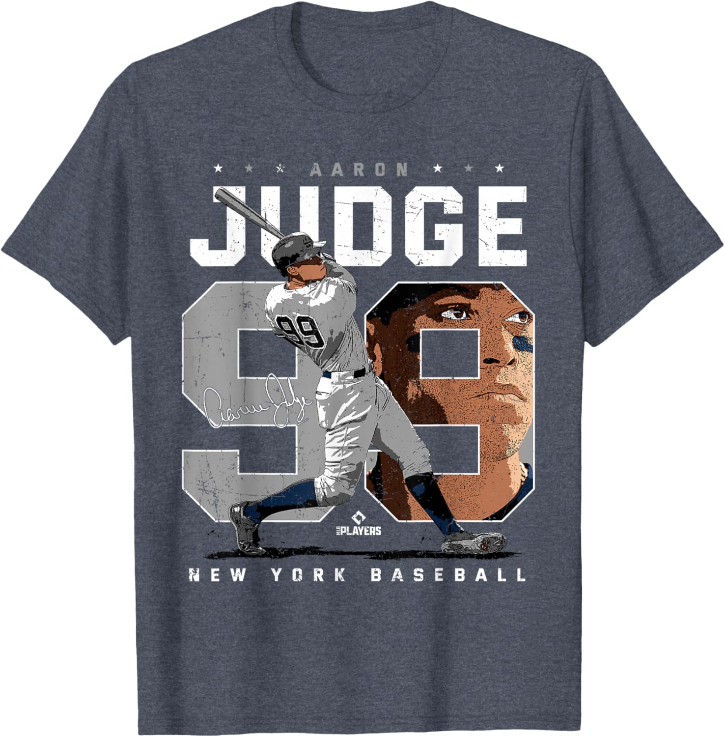 Aaron Judge Number Portrait T-Shirt New York Yankees MLB Apparel - 2