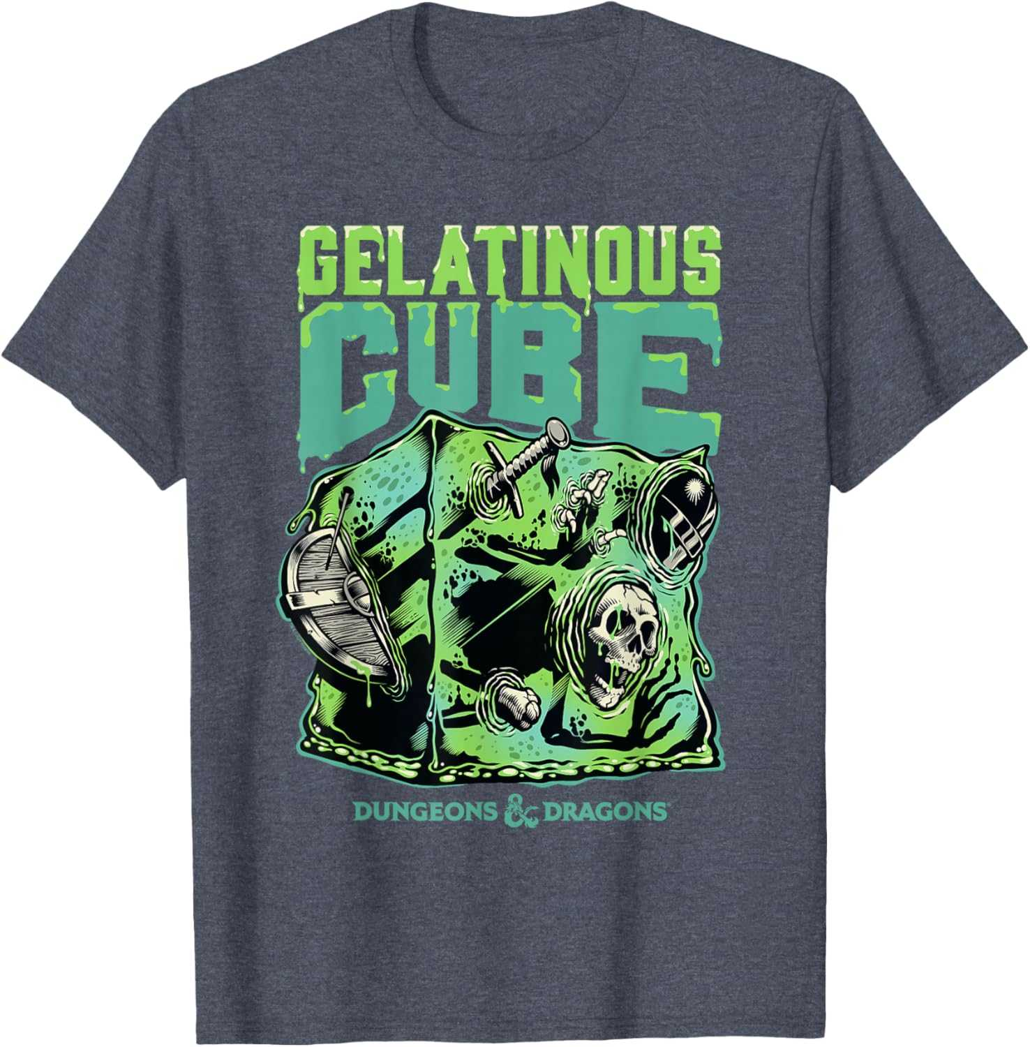 Dungeons and Dragons Gelatinous Cube T-Shirt for Fantasy Fans and Gamers - 5