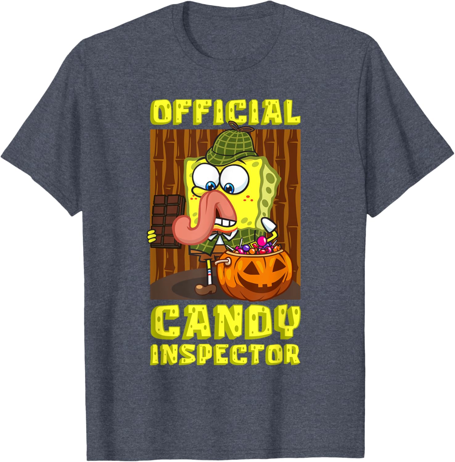 Mademark SpongeBob SquarePants Halloween Candy Inspector Fun T-Shirt - 15