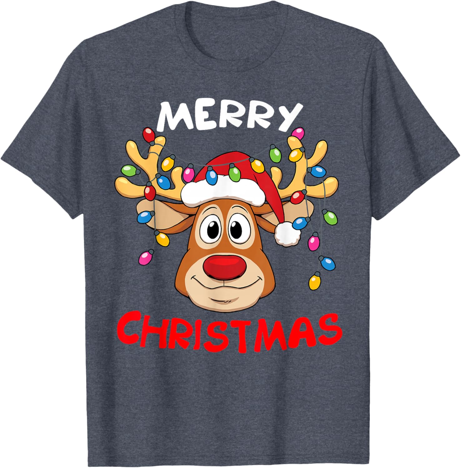 Merry Christmas Reindeer Family T-Shirt for Men and Women Fun Holiday Style - 23