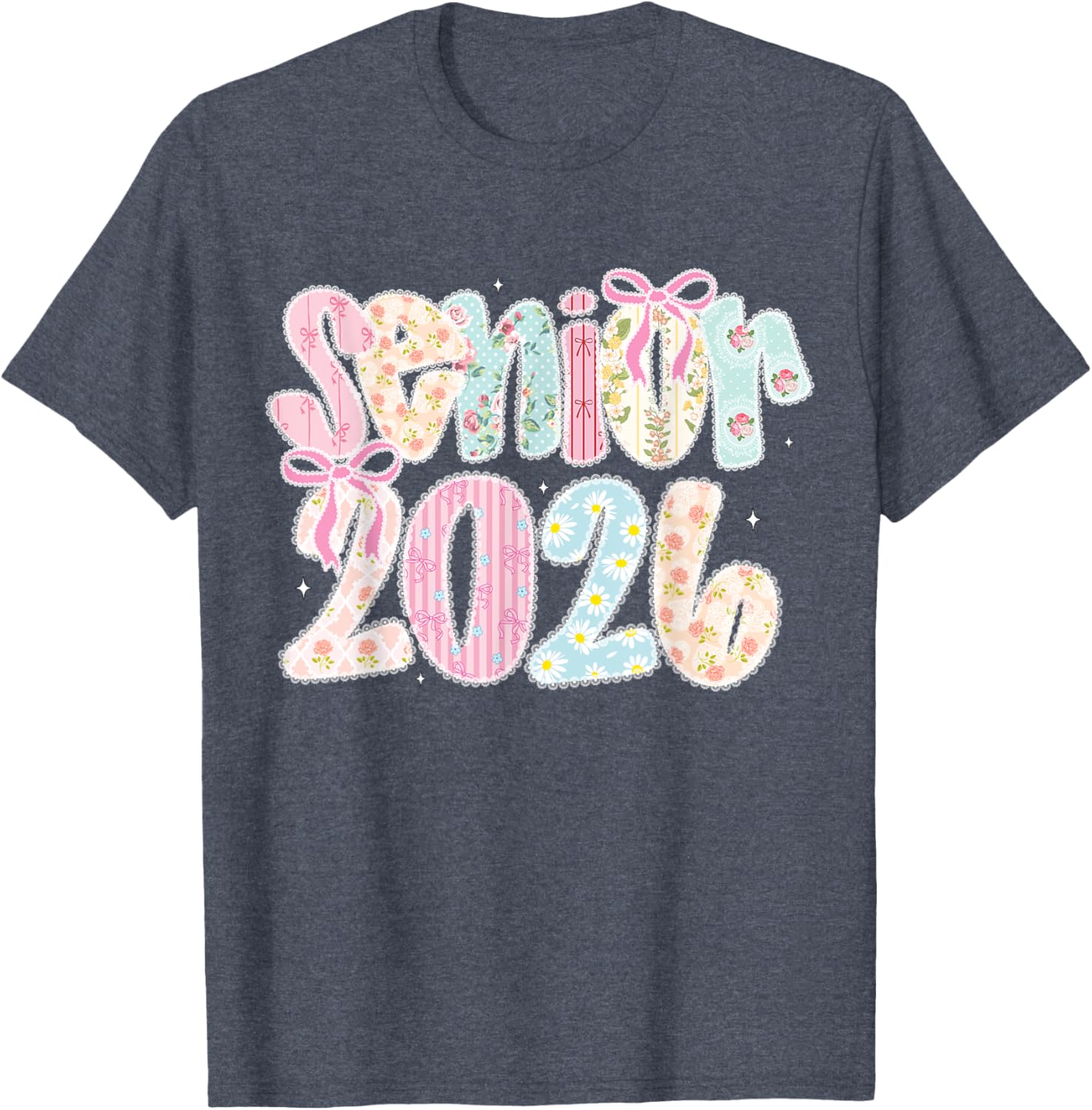 Coquette Lace Floral Pastel Graduation T-Shirt for Senior 2026 - 7
