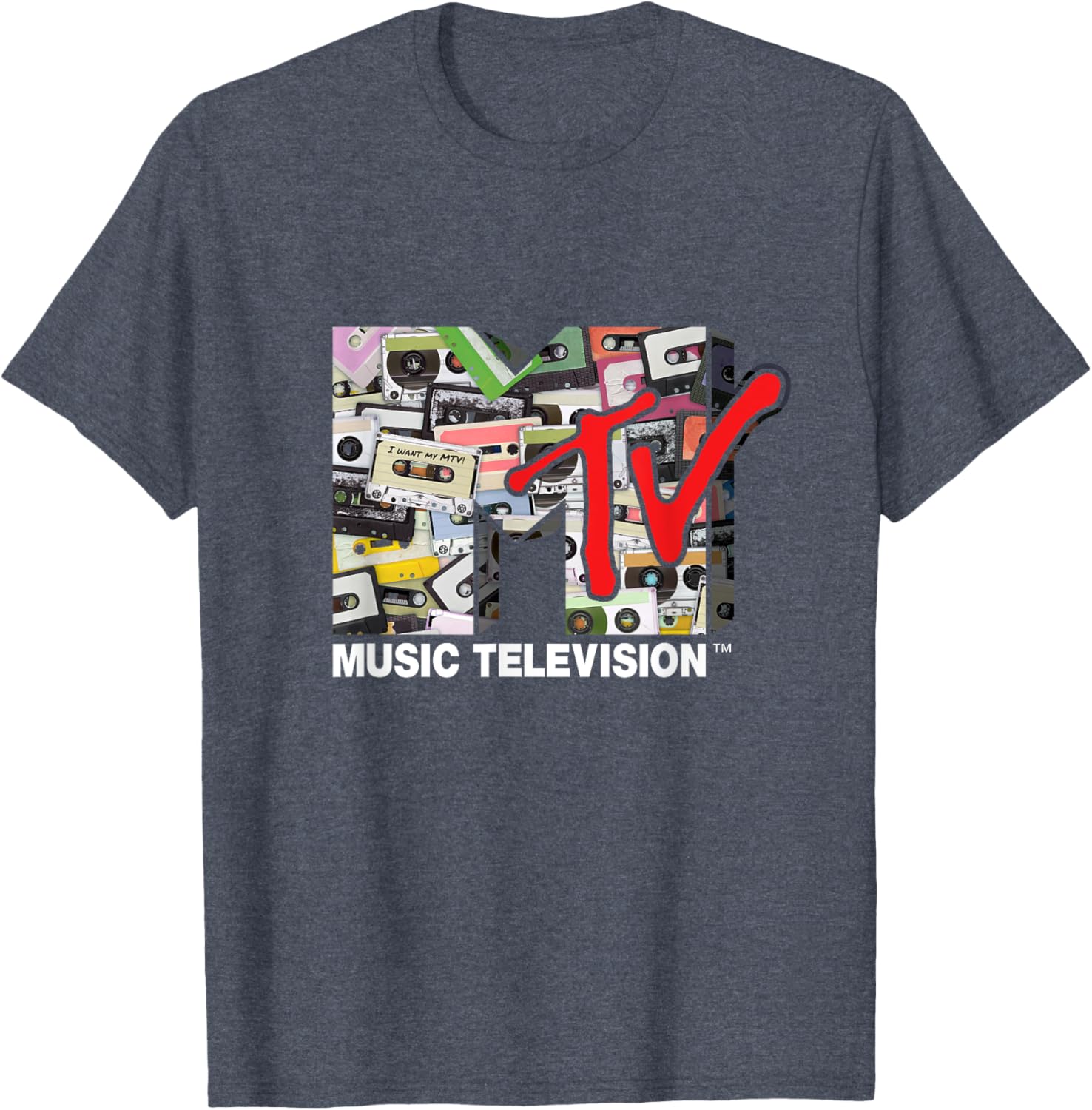 Mademark x MTV Retro 80s Cassette Tapes Remix T-Shirt for Vintage Style - 14