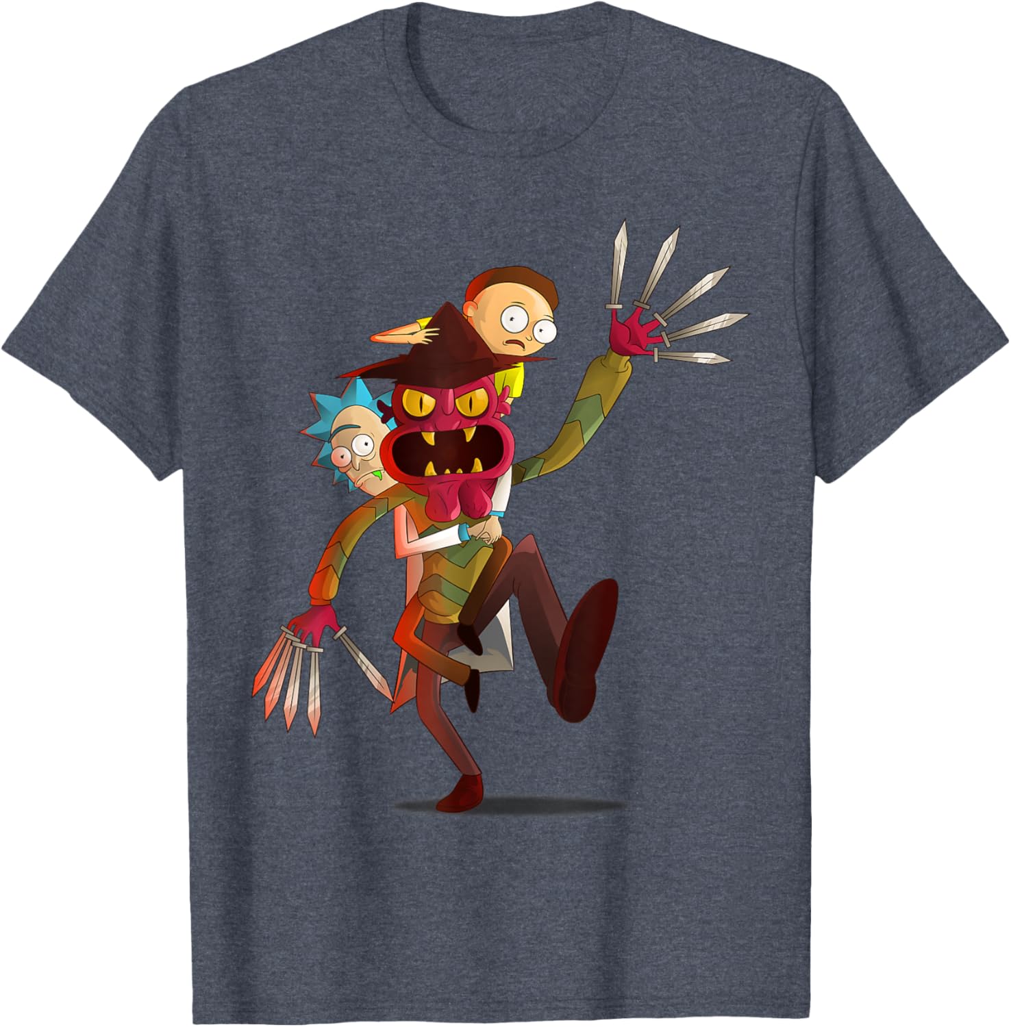 Mademark Rick and Morty Nightmare on Scary Street T-Shirt for Fans - 4