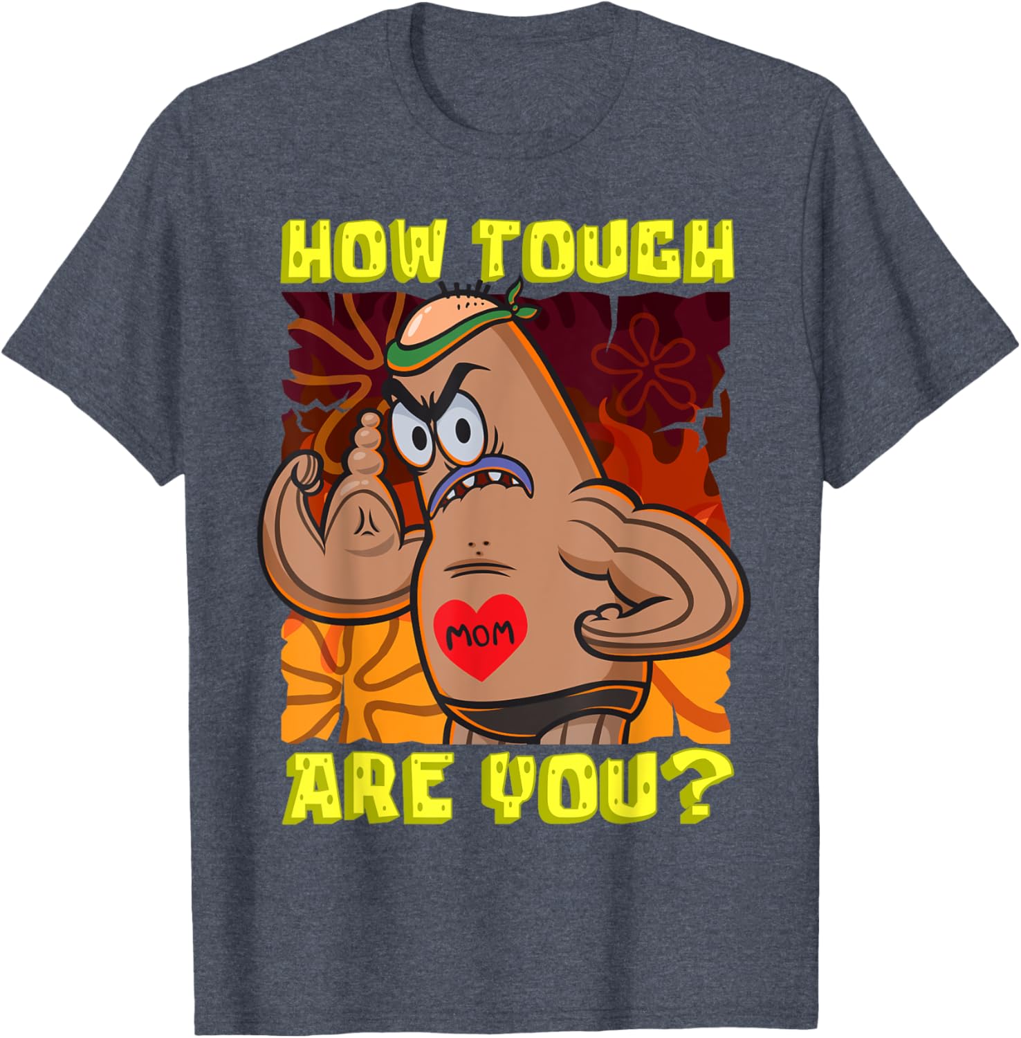 Mademark SpongeBob SquarePants Funny Flexing Bodybuilding T-Shirt - 3