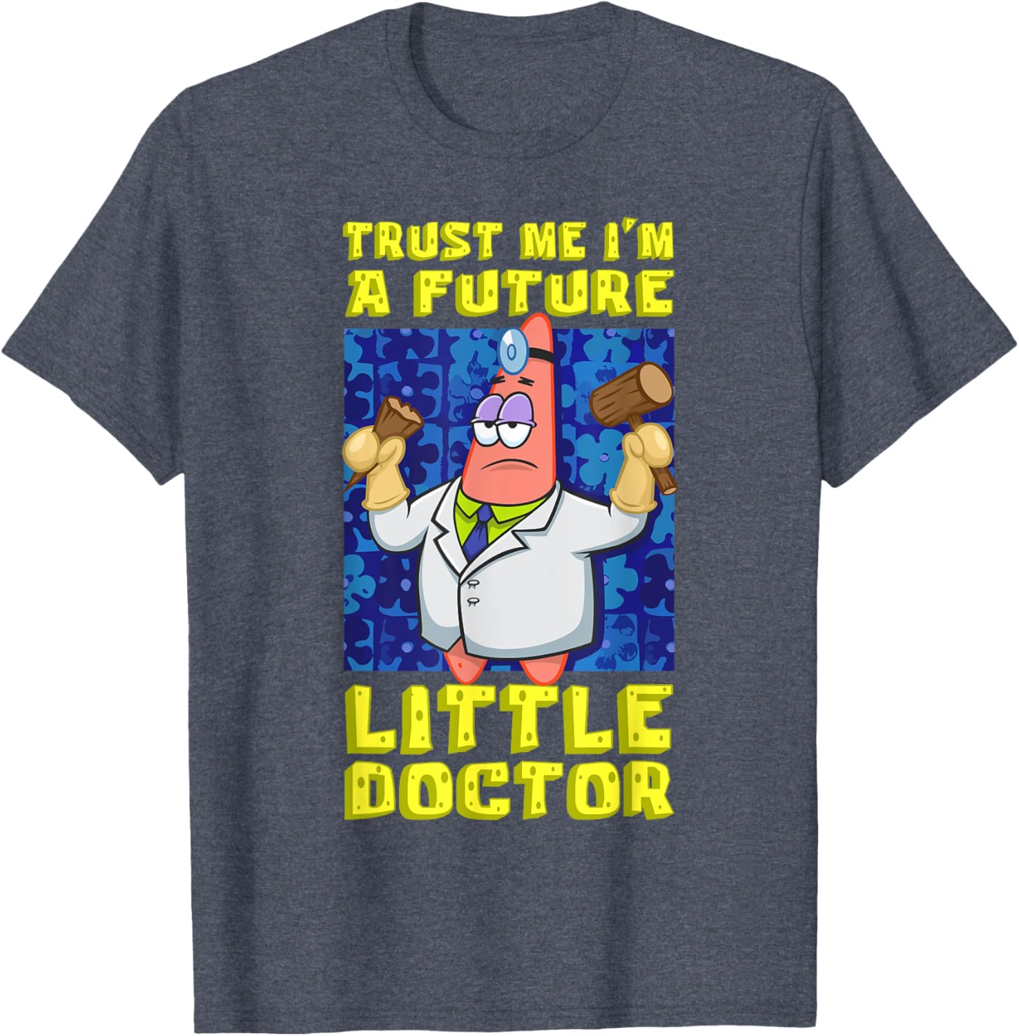 Mademark SpongeBob Trust Me Im A Future Little Doctor Patrick T-Shirt - 3