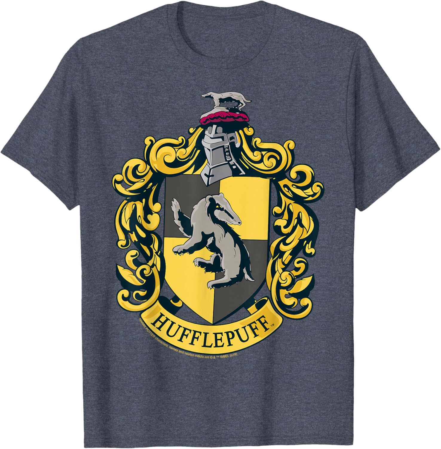 Hufflepuff House Crest T-Shirt for Harry Potter Fans - Stylish Apparel - 4