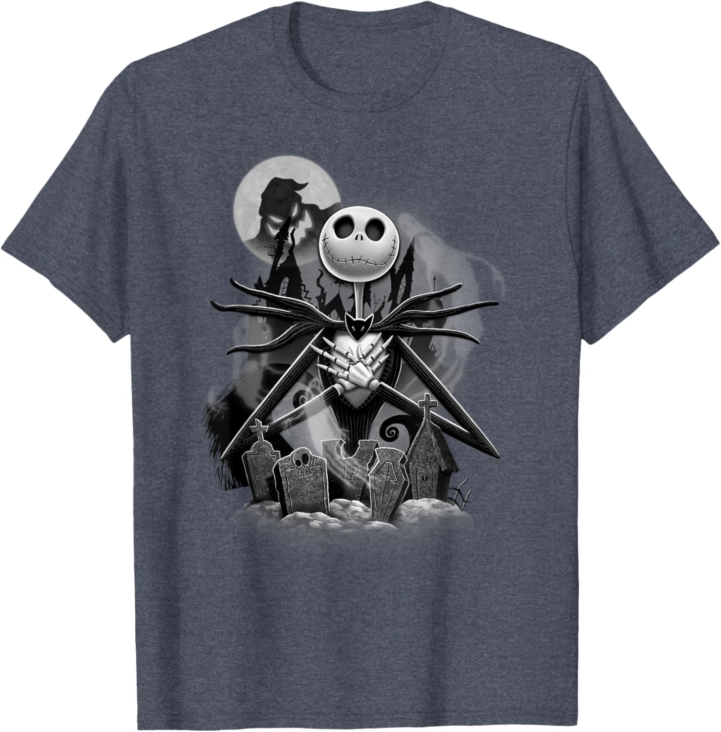 Disney Nightmare Before Christmas Jack Night Scene T-Shirt for Fans - 5