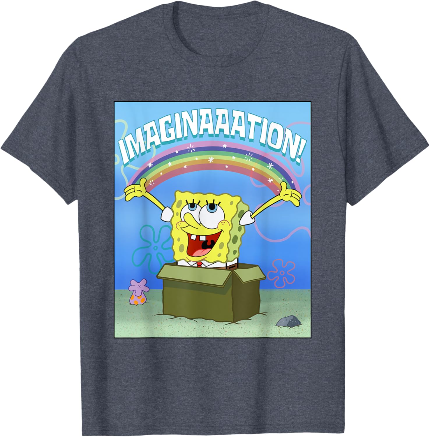 Mademark SpongeBob SquarePants Imaginaaation Box Funny T-Shirt for All Ages - 21