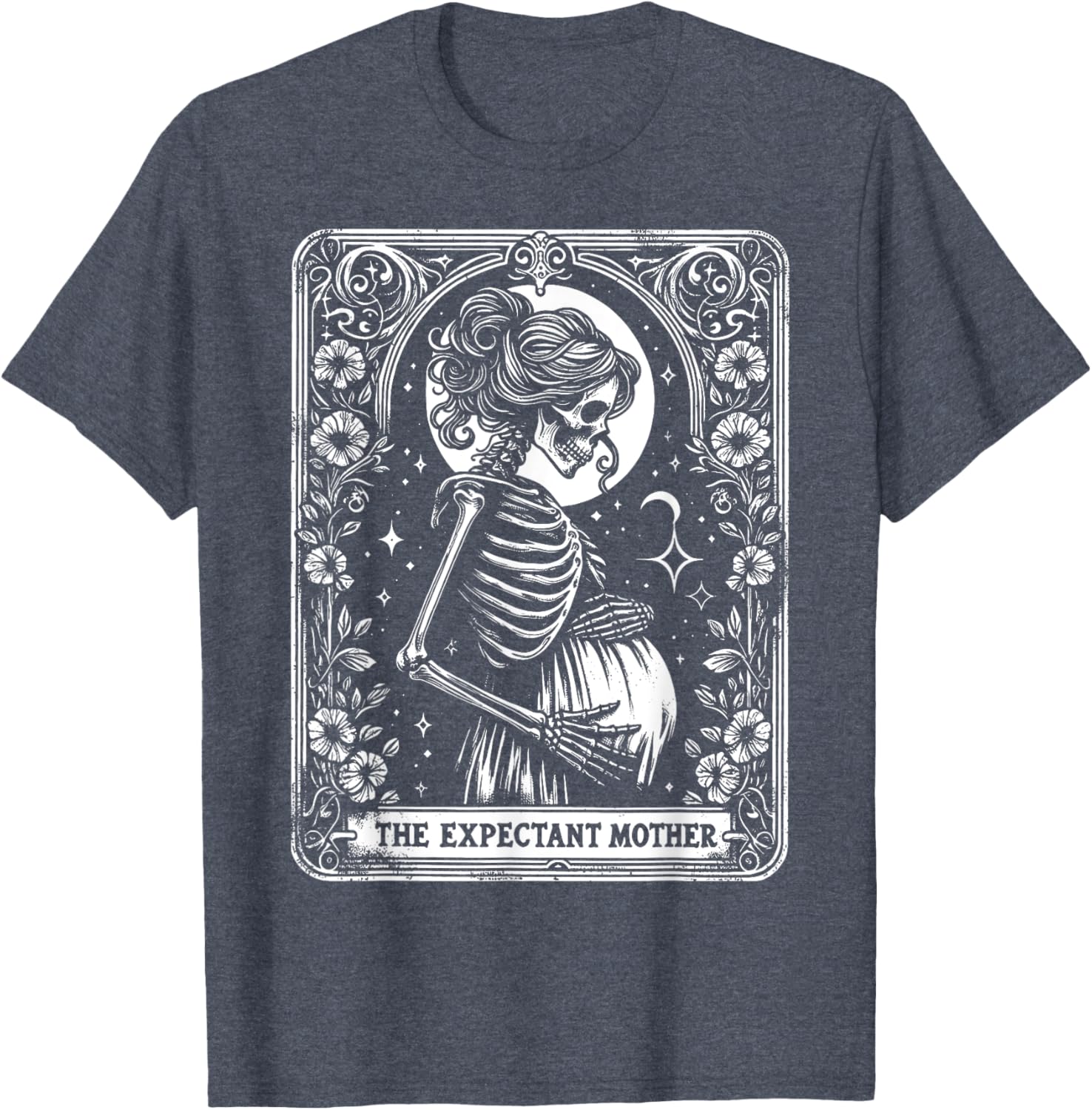 Skeleton Expectant Mother Tarot Card Pregnancy Announcement T-Shirt - 10