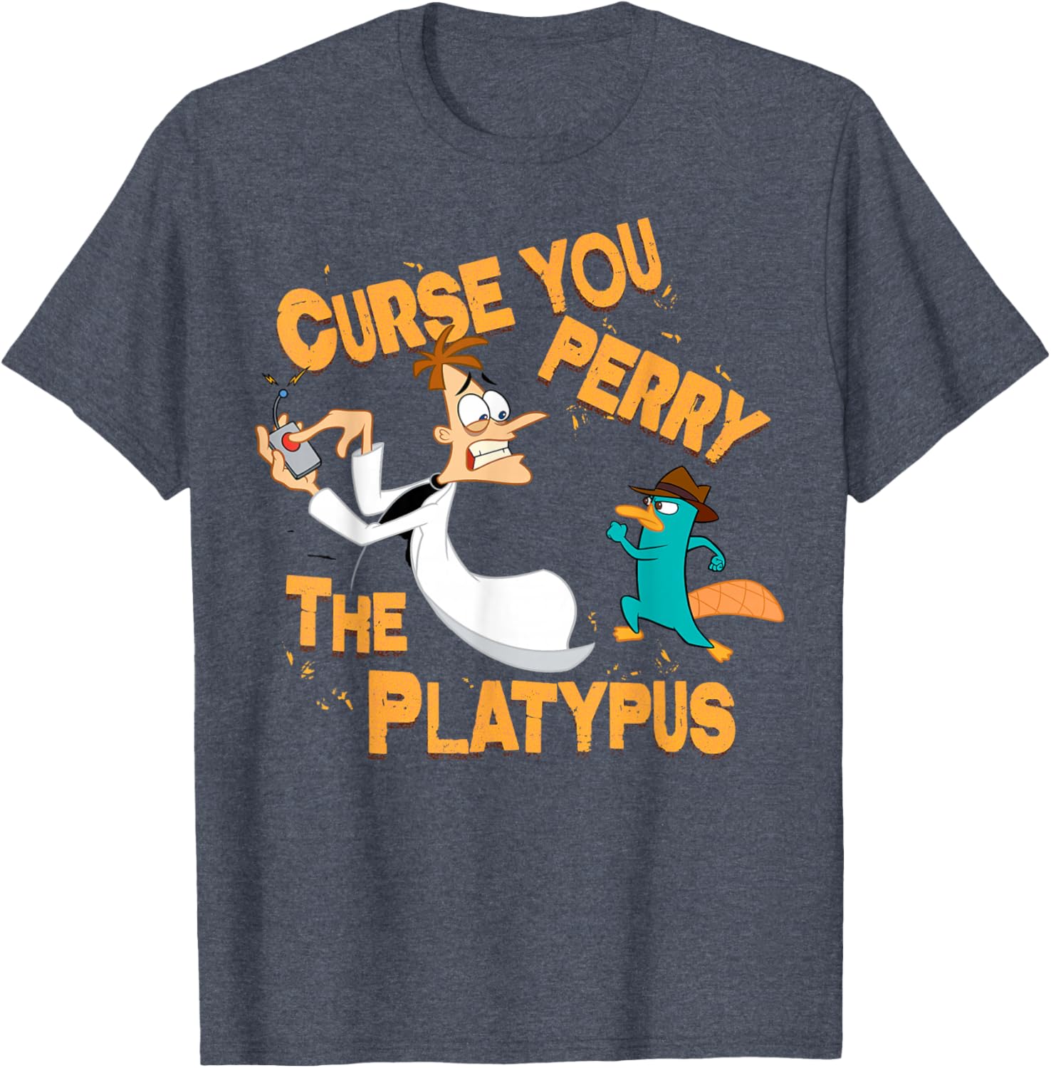 Disney Phineas and Ferb Curse You Graphic T-Shirt for Fun Fans - 11