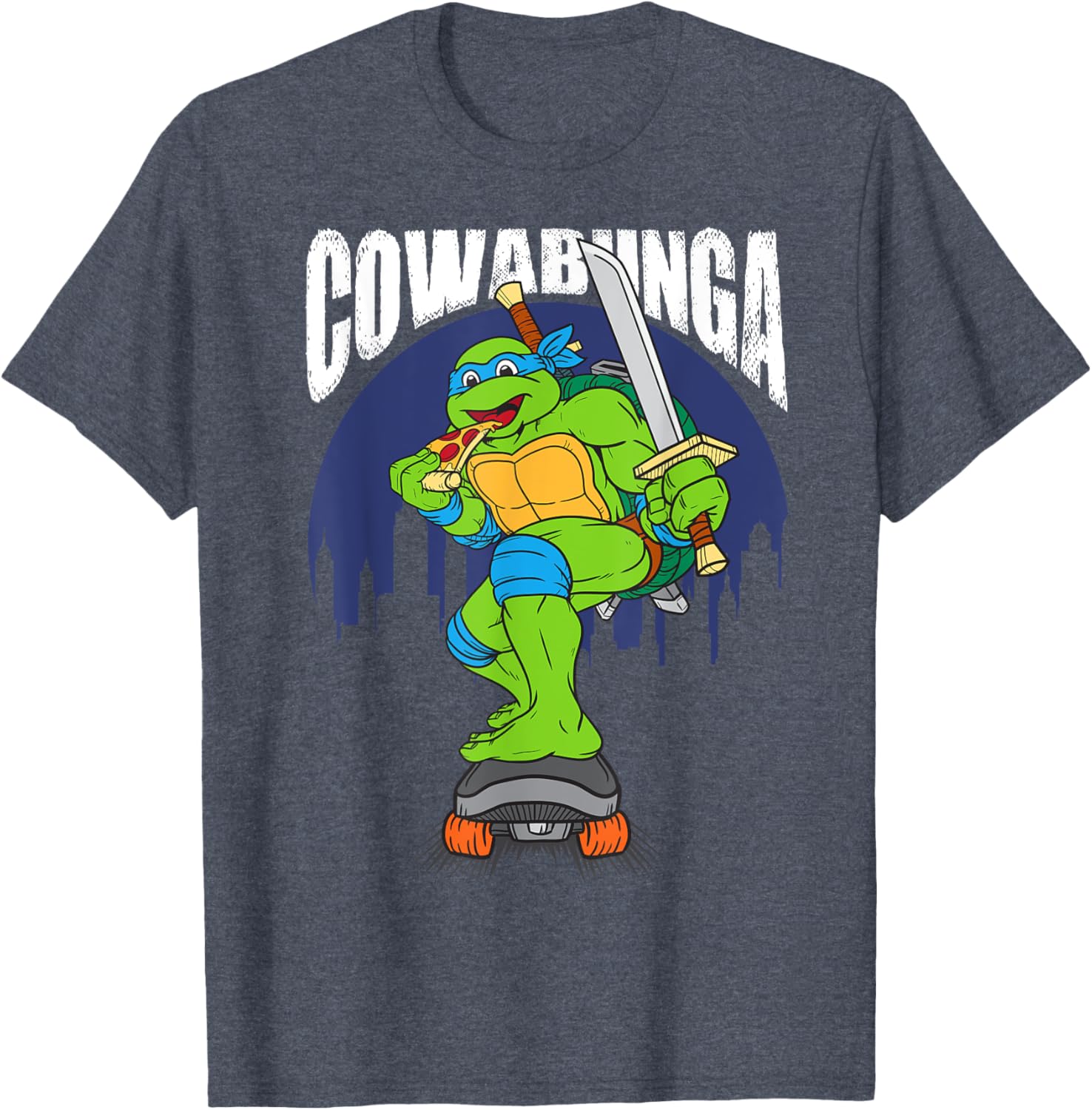 Cowabunga Leonardo on Skates T-Shirt - Fun Teenage Mutant Ninja Turtles Gear - 17