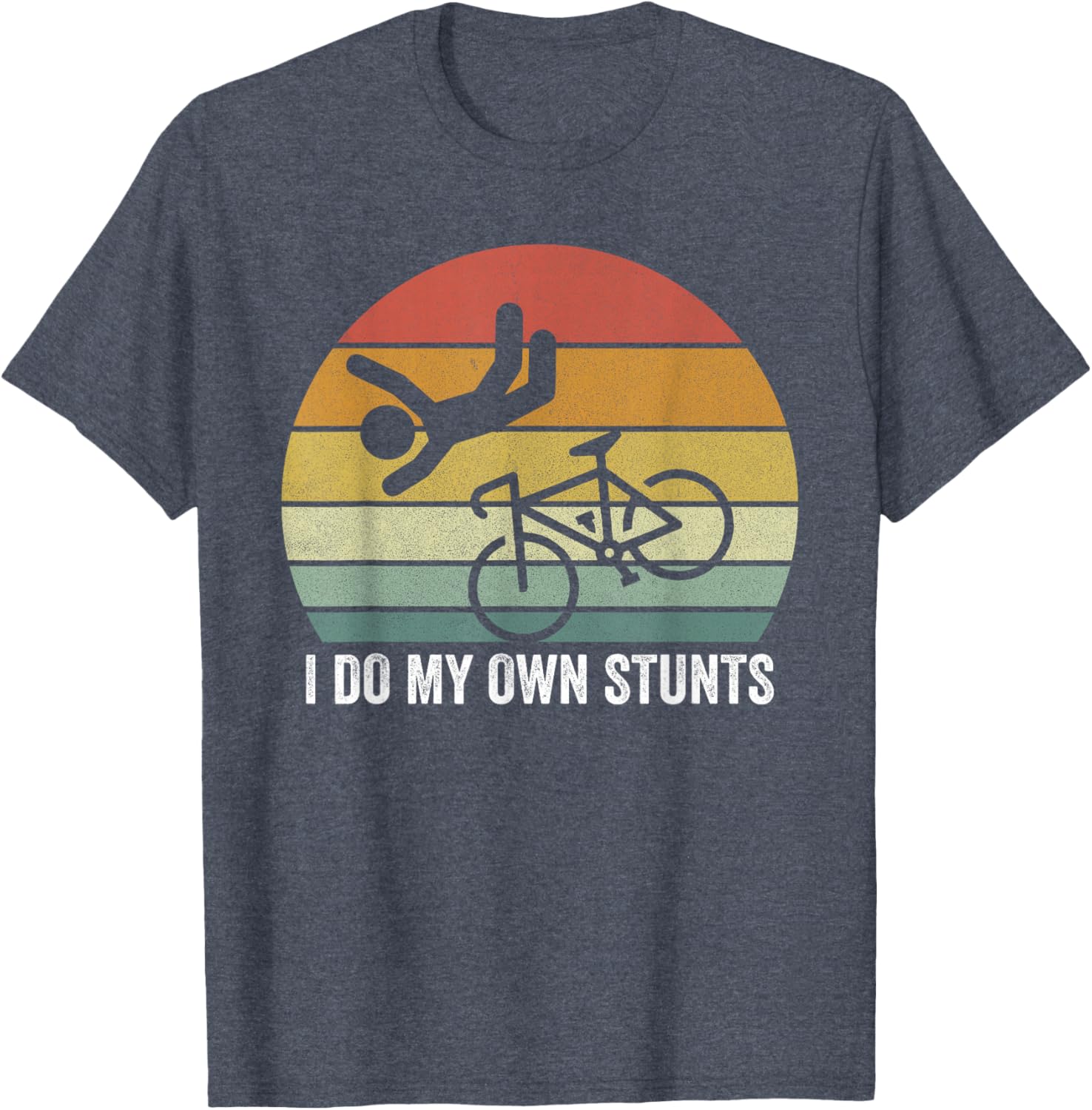 Vintage Retro I Do My Own Stunts Shirt for Bike Lovers - Fun T-Shirt - 14