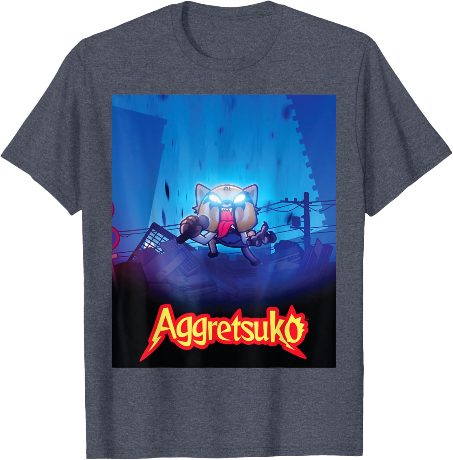 Aggretsuko Season 2 Rage Poster Art T-Shirt for Fans and Collectors - 9