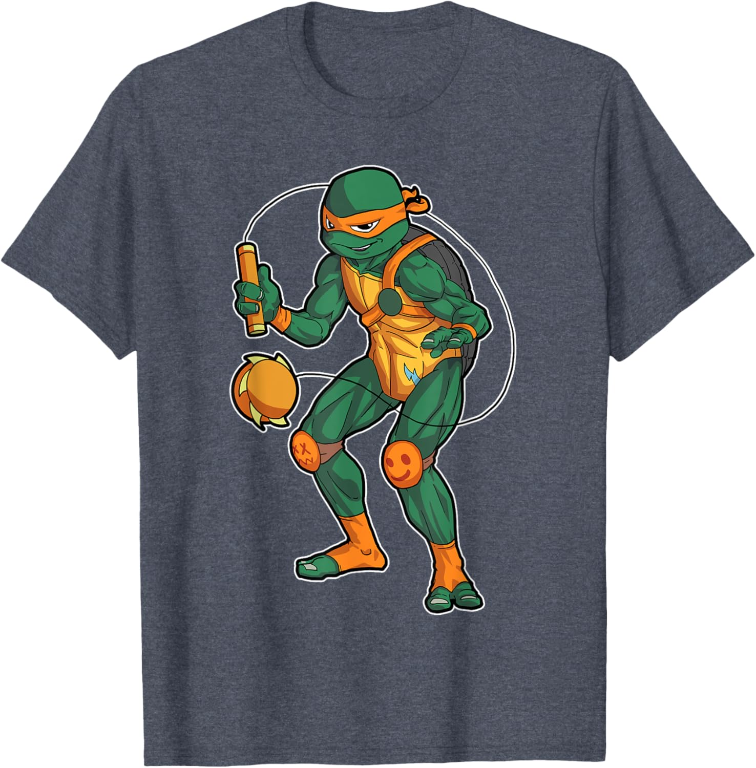 Mademark Teenage Mutant Ninja Turtles Michelangelo Kusari Fundo T-Shirt - 10