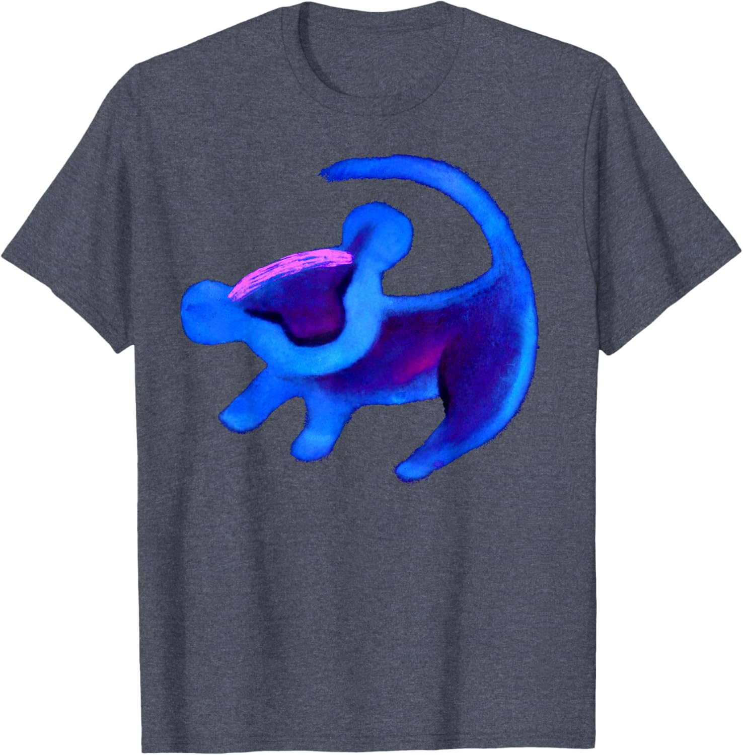 Discover the Disney Lion King Simba Cave Painting Blue T-Shirt for Fans - 10