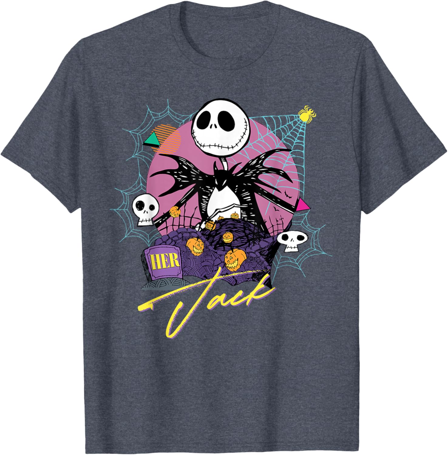 Disney The Nightmare Before Christmas Matching Her Jack T-Shirt for Fans - 3