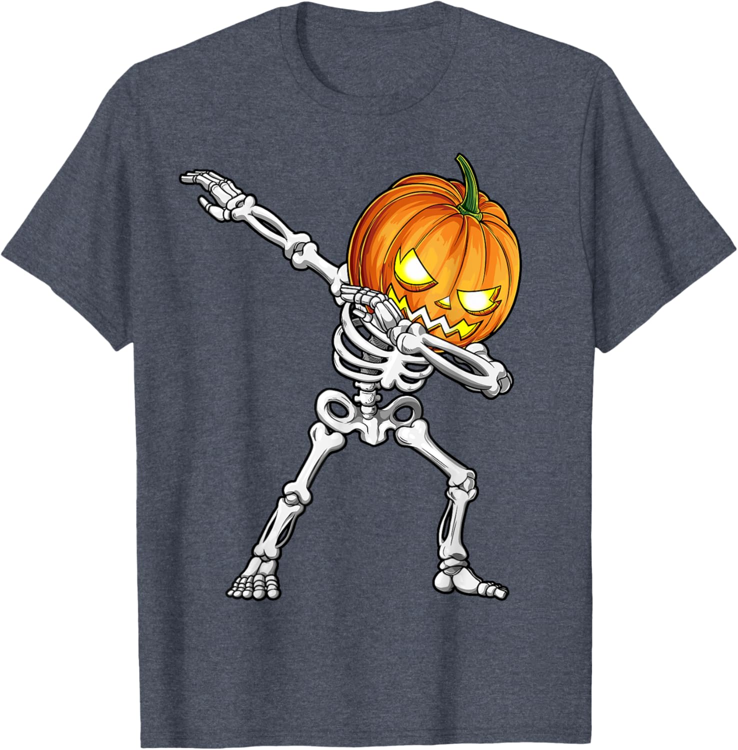 Halloween Boys Dabbing Skeleton Pumpkin Jack O Lantern T-Shirt - 16