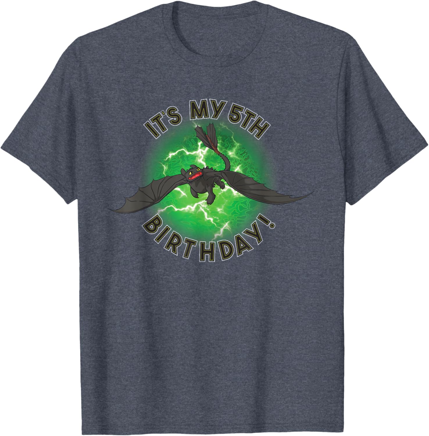 How to Train Your Dragon 3 5th Birthday T-Shirt for Kids Fun Gift - 10