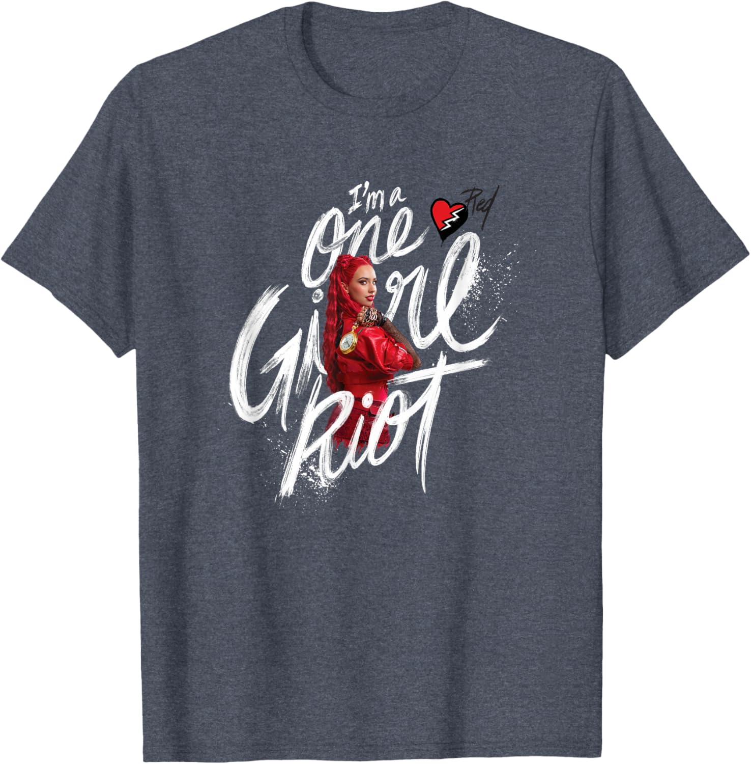 Disney Descendants Red T-Shirt I'm A One Girl Riot for Fans and Kids - 3