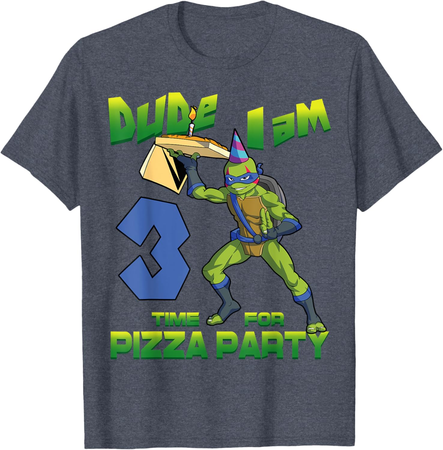 Mademark TMNT Leo Pizza Birthday T-Shirt for 3 Year Olds Fun Apparel - 5