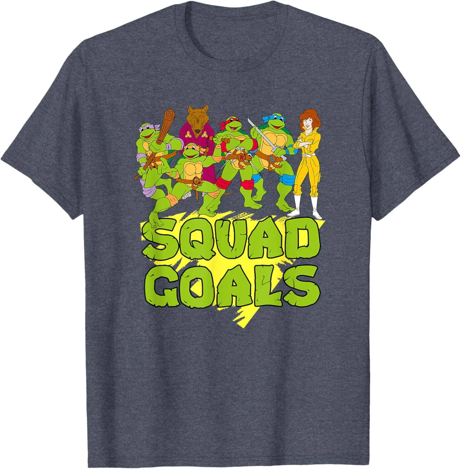 Mademark TMNT Squad Goals T-Shirt with Splinter and April for Fans - 8