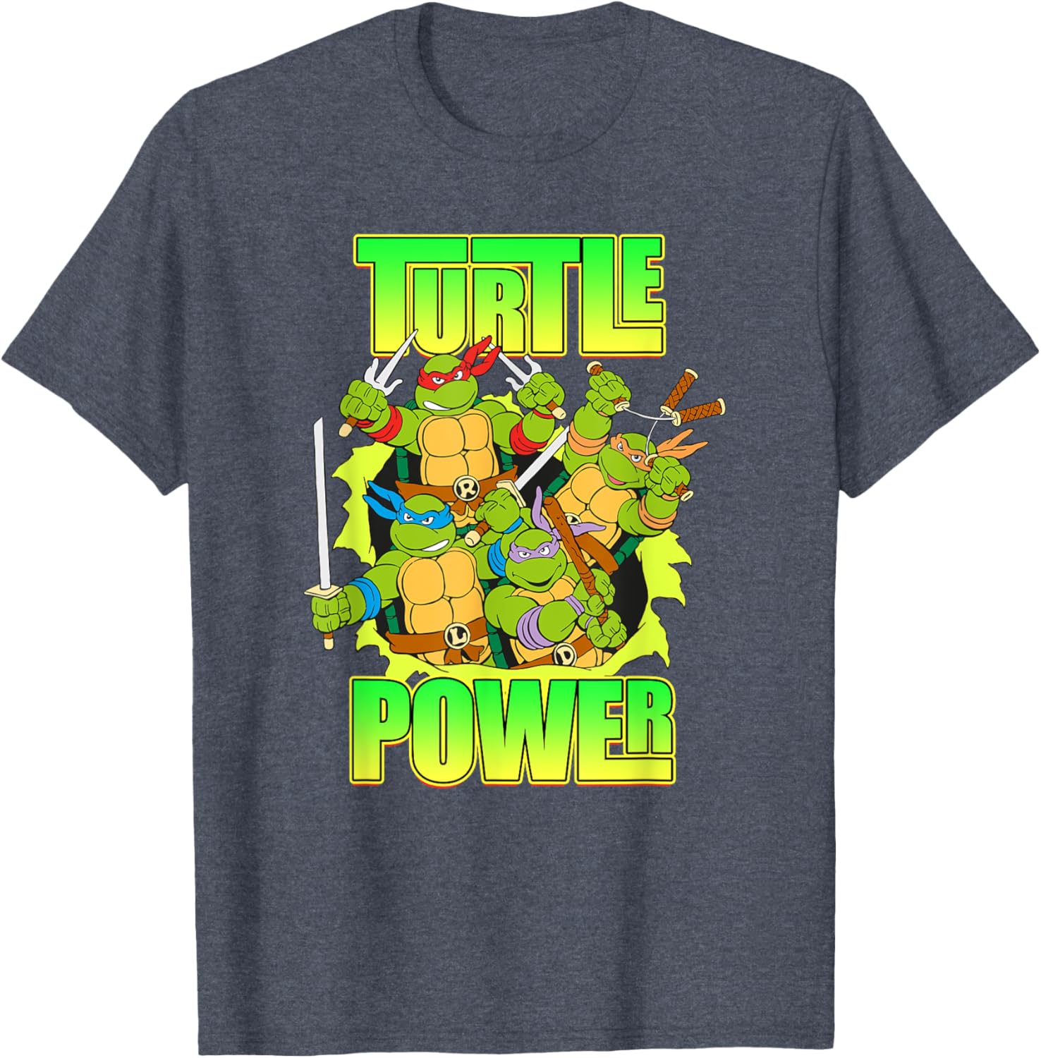 Mademark Teenage Mutant Ninja Turtles Retro Turtle Power T-Shirt - 17
