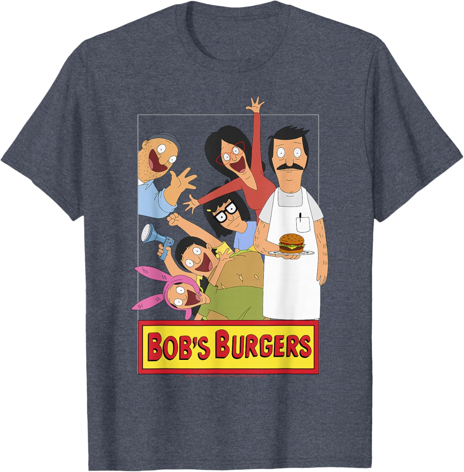 Bob's Burgers Family Shot Teddy Logo T-Shirt for Fans of the Show - 2
